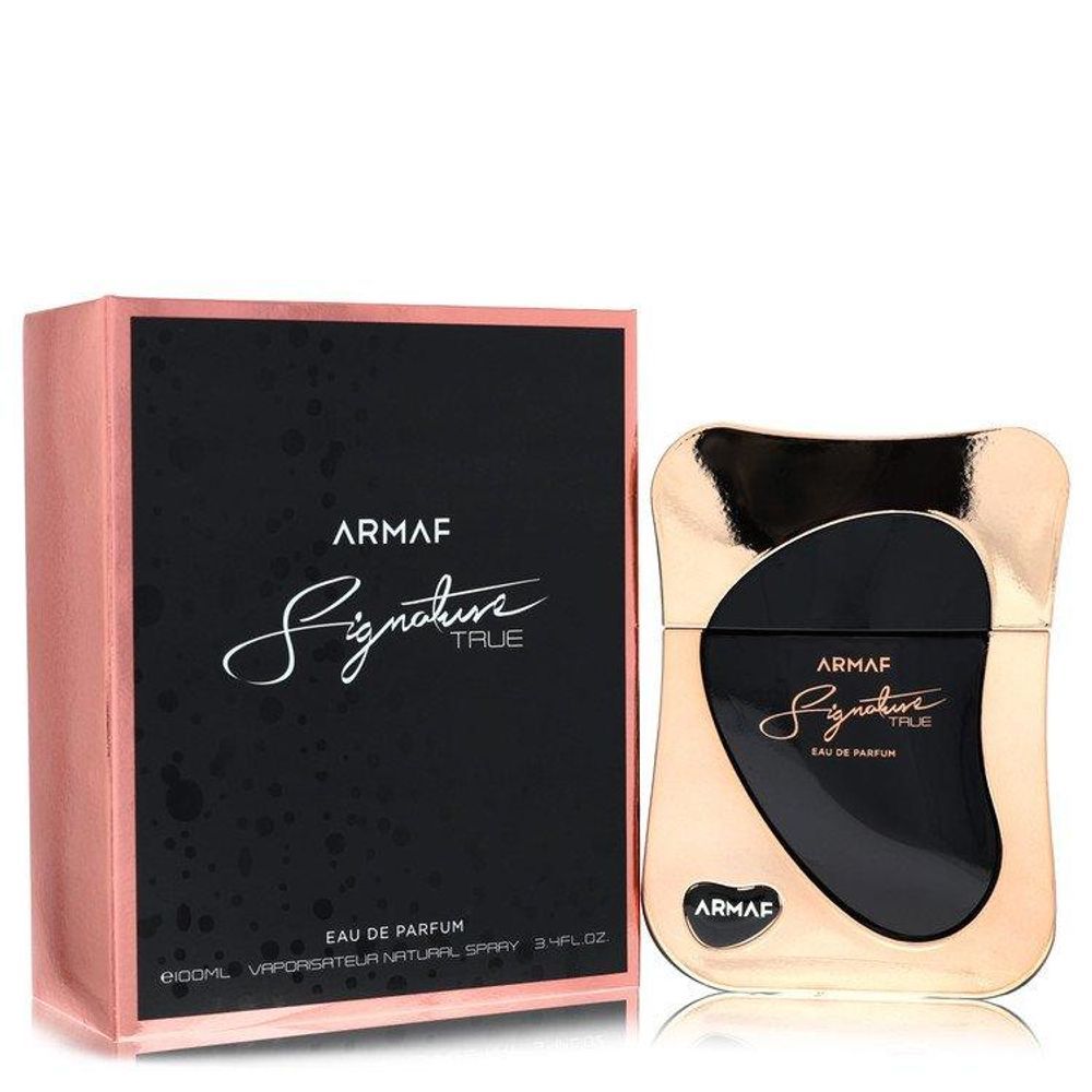 Perfume Signature True Feminino Eau de Parfum Spray Doce e Amadeirado 100ML Armaf