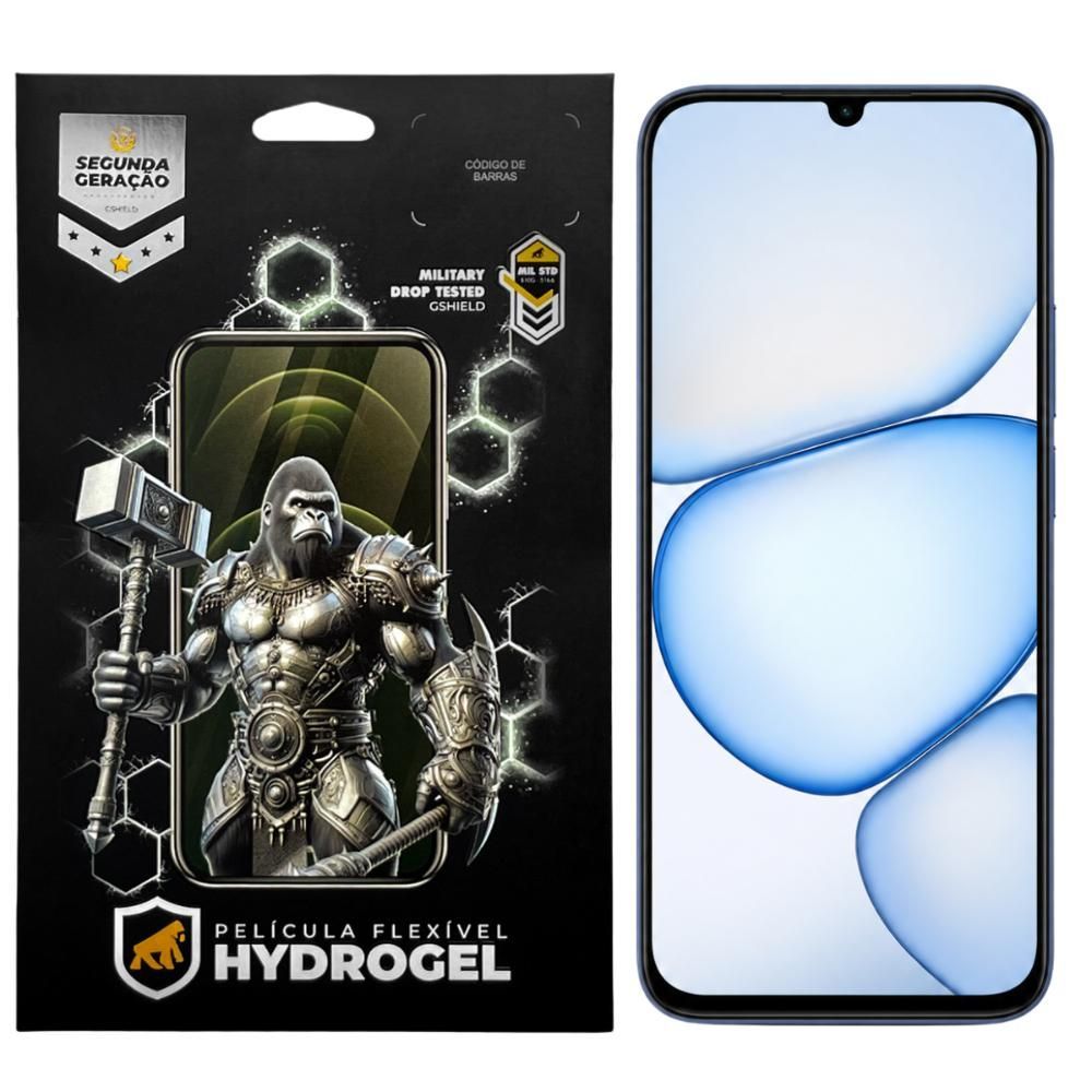Película Protetora Gshield Hydrogel Hd para Realme C100x - Proteção Contra Impactos e Riscos - Hidro Nano Pet + TPU Soft