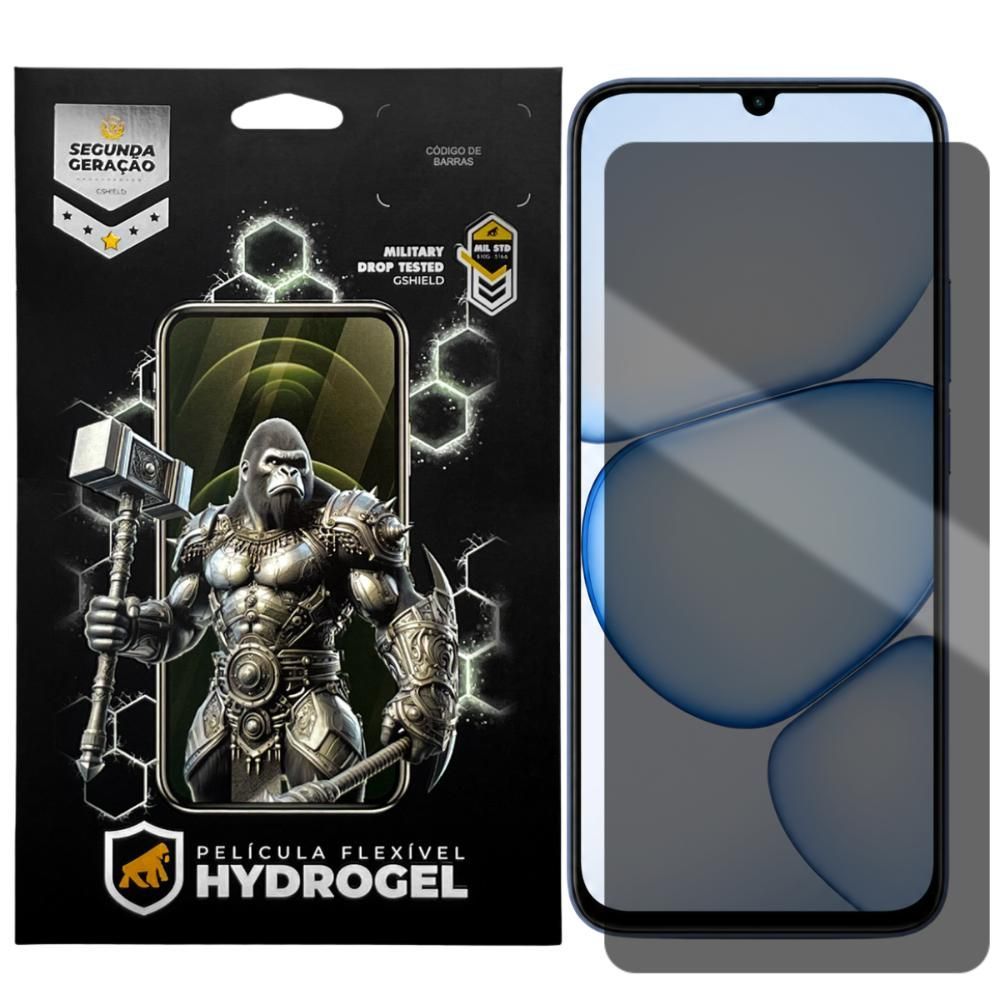 Película Protetora Gshield para Realme C100x Privacidade Hydrogel com Hidro Nano Pet + TPU Soft Gel Transparente 1