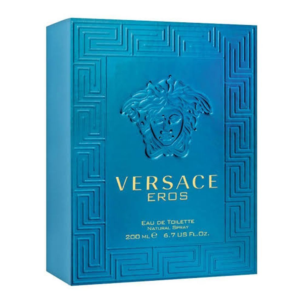 Perfume Eros Homme Spray Masculino Eau de Toilette Amadeirado 200ML Versace