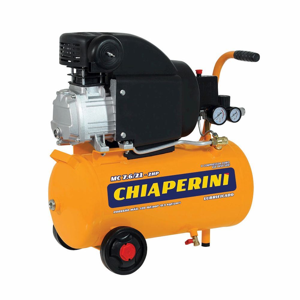 Motocompressor Estacionário Chiaperini MC 7.6 116PSI 1500W 216L-h 220V 25CM 21L
