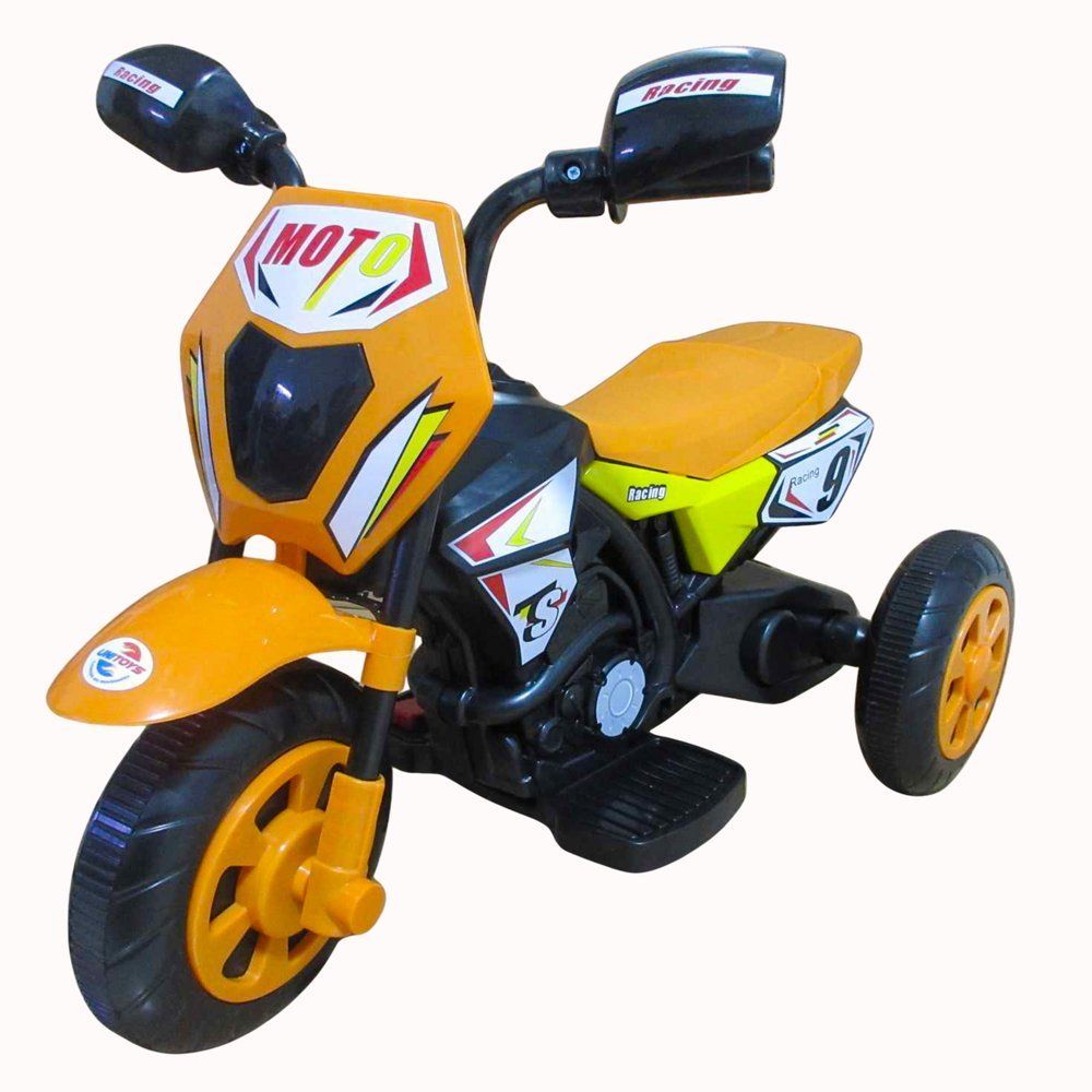 Moto Elétrica Infantil Cross com Motor 380W e Farol LED Laranja Unitoys
