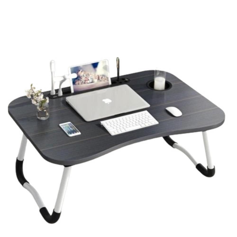 Mesa para Notebook Retangular Home Office Moderno sem Gavetas MDF 40CM Preto Yeet