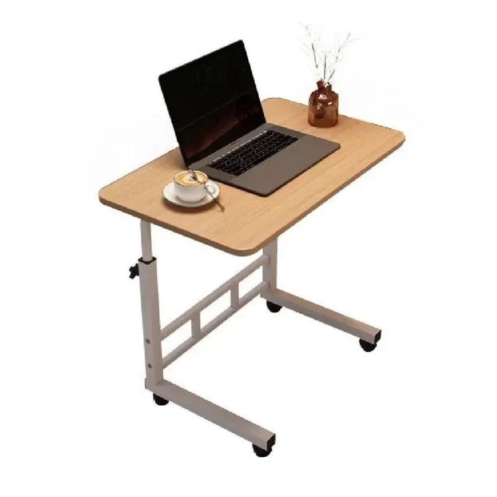 Mesa para Notebook Retangular Makeda Moderno sem Gavetas MDF-MDP 60CM Marfim Yeet