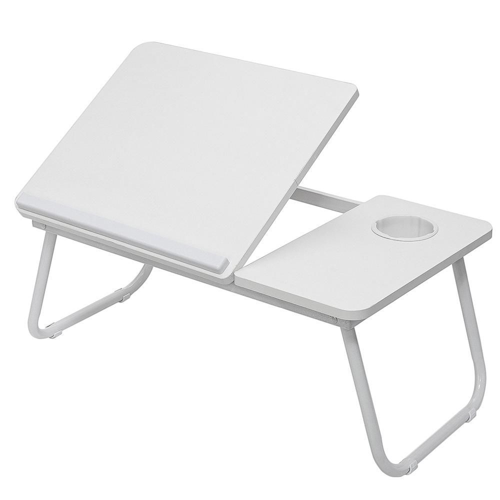 Mesa para Notebook Retangular Mesa Dobrável para Laptop Moderno sem Gavetas MDF-MDP 32,5CM Branco Yeet 55,5CM X 32,5CM