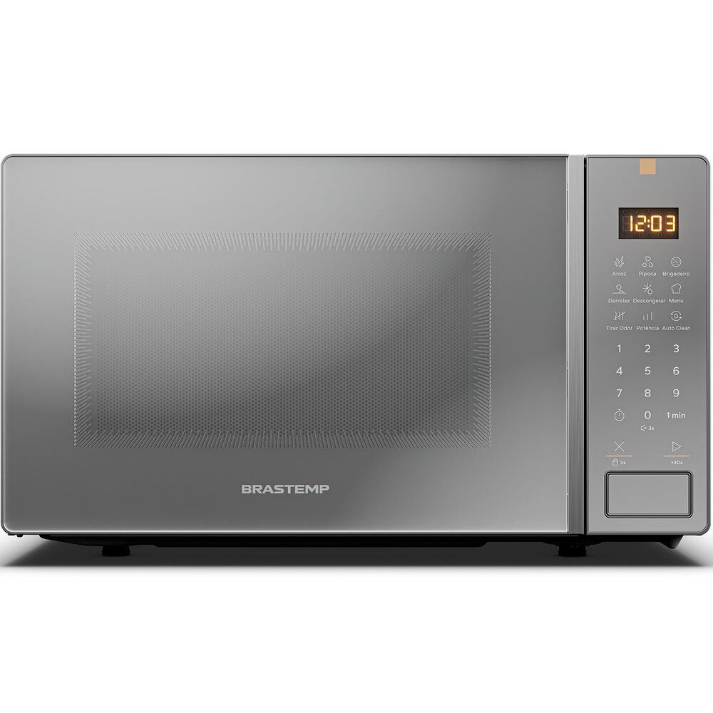 Micro-ondas Bancada Brastemp BMS23AR 23L 750W Multi Preparos e Descongelamento Perfeito Inox 220V
