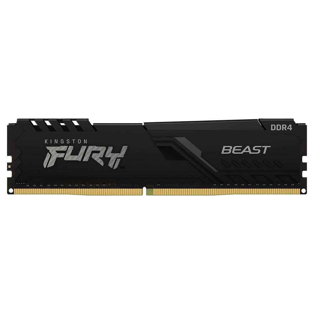 Memória RAM Kingston Fury Beast 32GB 3200MHz Alto Desempenho Gaming Overclocking Preto KF432C16BB-32
