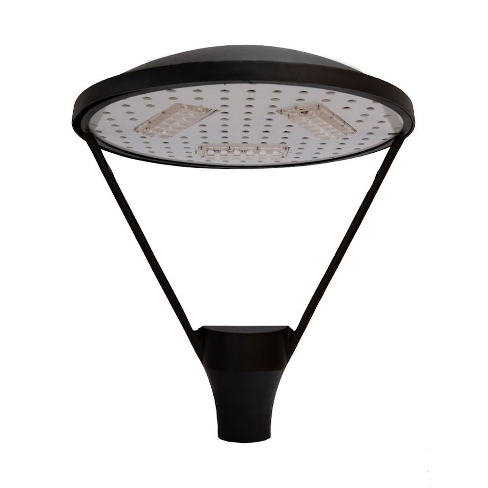 Luminária de Poste Jardim Floripa 150W LED com 3 Módulos e Resistência à Maresia Preto Luminárias N. Sra. da Guia