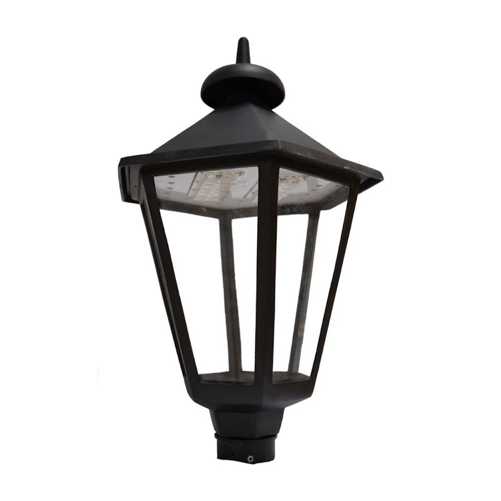 Luminária de Poste LP22NSG Led 100W Bivolt Alumínio Preto Luminárias N. Sra. da Guia