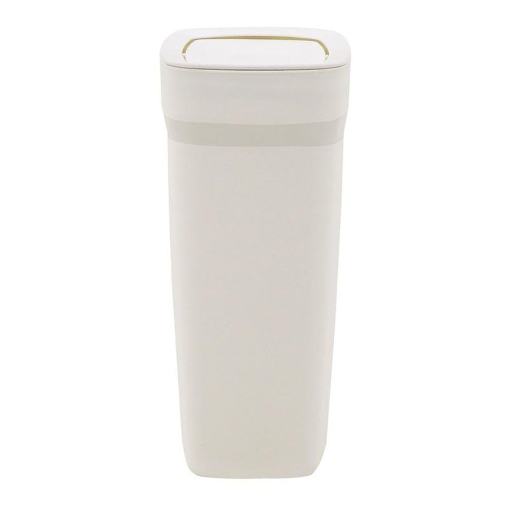 Lixeira Compact 10,5L Polipropileno Basculante com Aro Interno Branco Tramontina