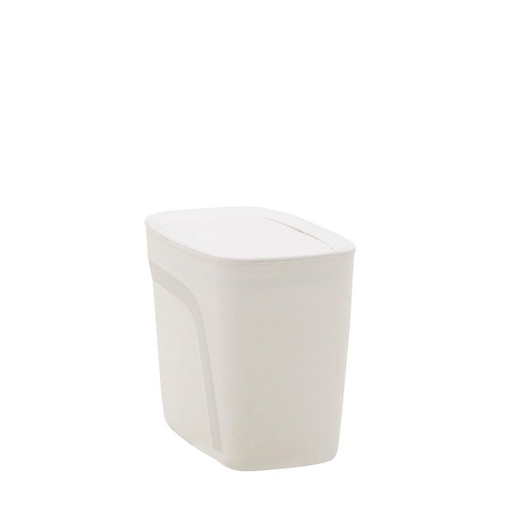 Lixeira Compact 6,5L Polipropileno Basculante com Tampa Branca Tramontina 24CM