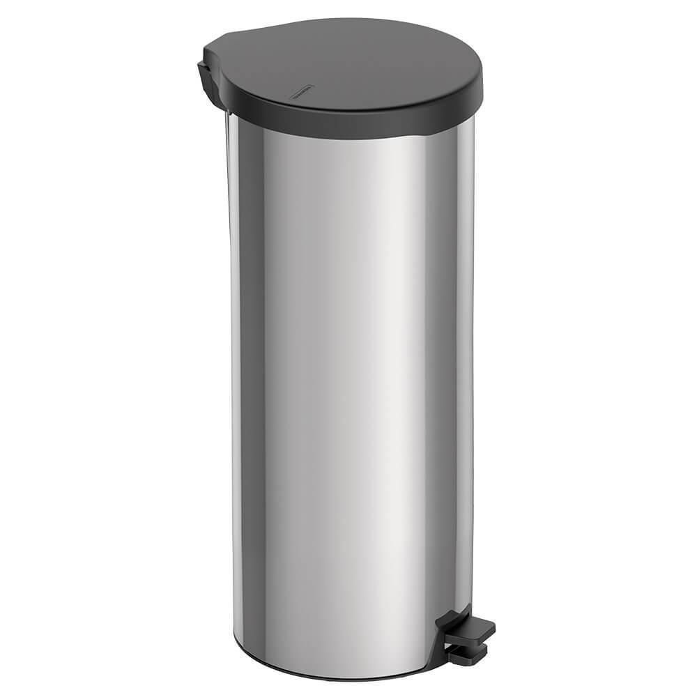 Lixeira Inox com Pedal New 30L Aço Inox Abertura com Pedal Prática para Cozinha Inox Tramontina