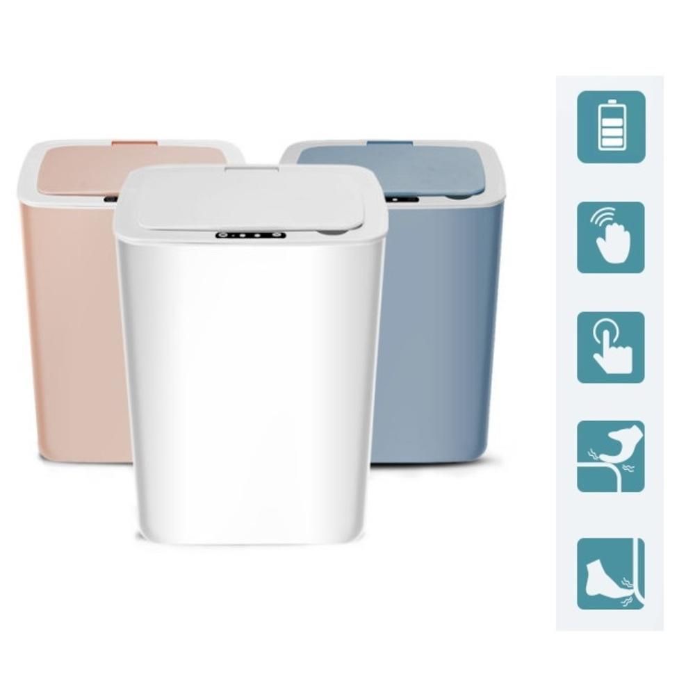 Lixeira Automática com Sensor de Proximidade 14L Plástico Abertura Automática Tampa Removível Azul Yeet 20,8CM