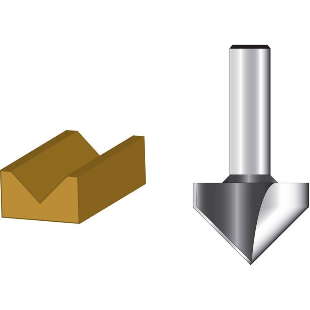 Fresa Ponta V Diamantada D-49410 para Madeira e MDF com Lâmina de Metal Duro 24000 RPM Makita 12,7CM