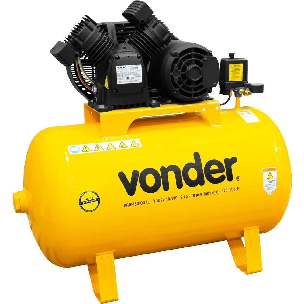 Compressor Profissional Nove54 Vdcsv10-100 100PSI 1400W 10PCM Cinza 220-380V