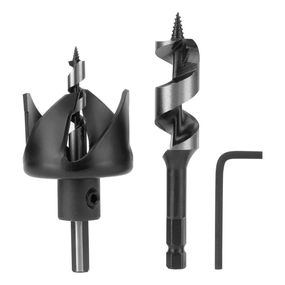 Kit Instalação Fechadura 7049255 Completo com Serra Copo 54mm e Broca 22mm Aço 45 MTX 54MM 22MM