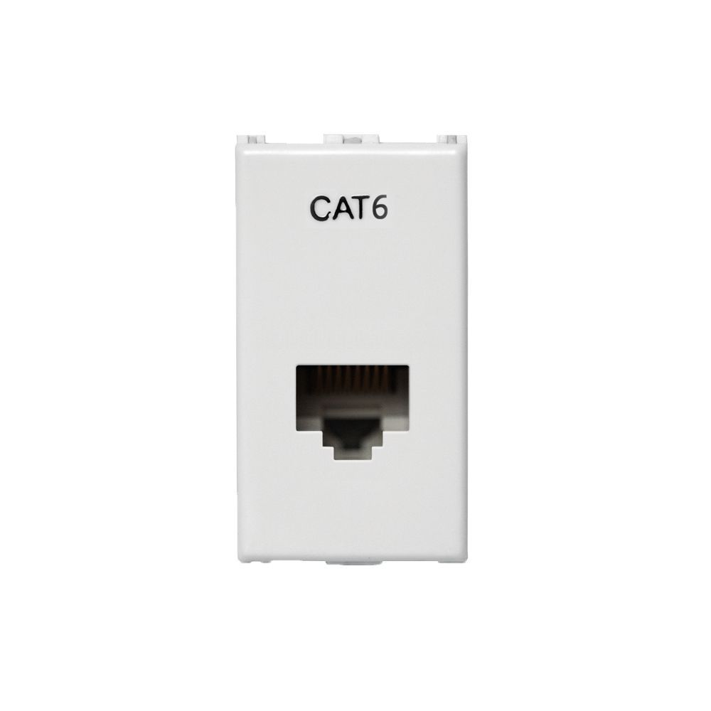Tomada Informatica 5TG9 9100 RJ45 Cat.6 Design Classico Clean Branco Ilus Bivolt Soprano
