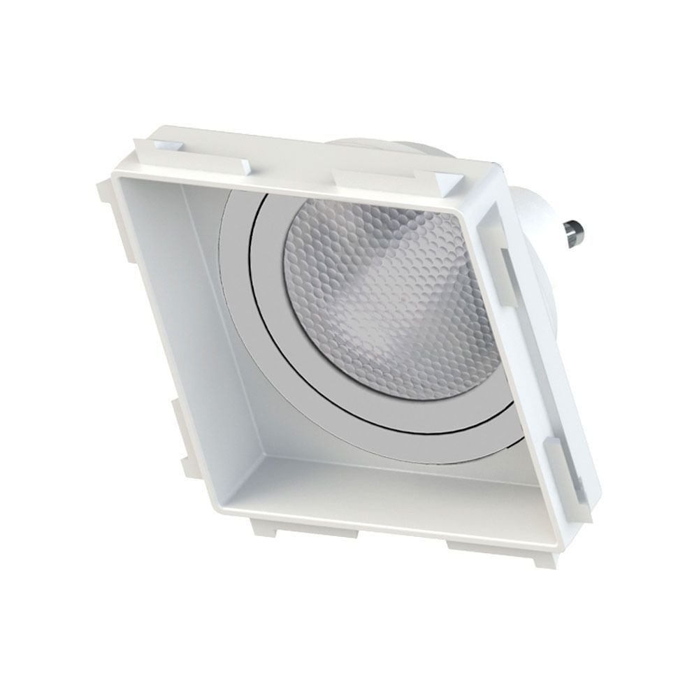 Spot Incandescente Embutido SE-330.2035 com Frame Quadrado para 1PAR20 Branco Save Energy