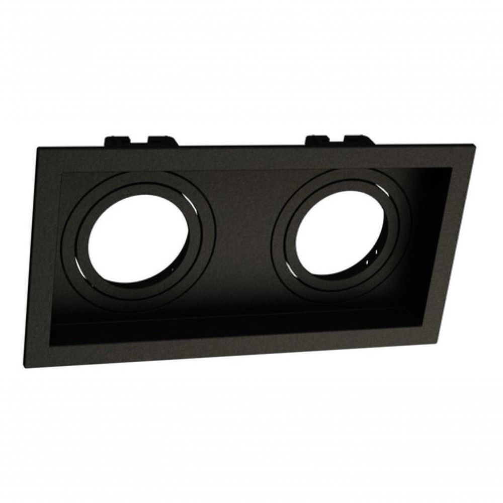Spot Incandescente Embutido Duplo para 2 PAR20 45o com Filtro de Alumínio Preto Promogal SN2757
