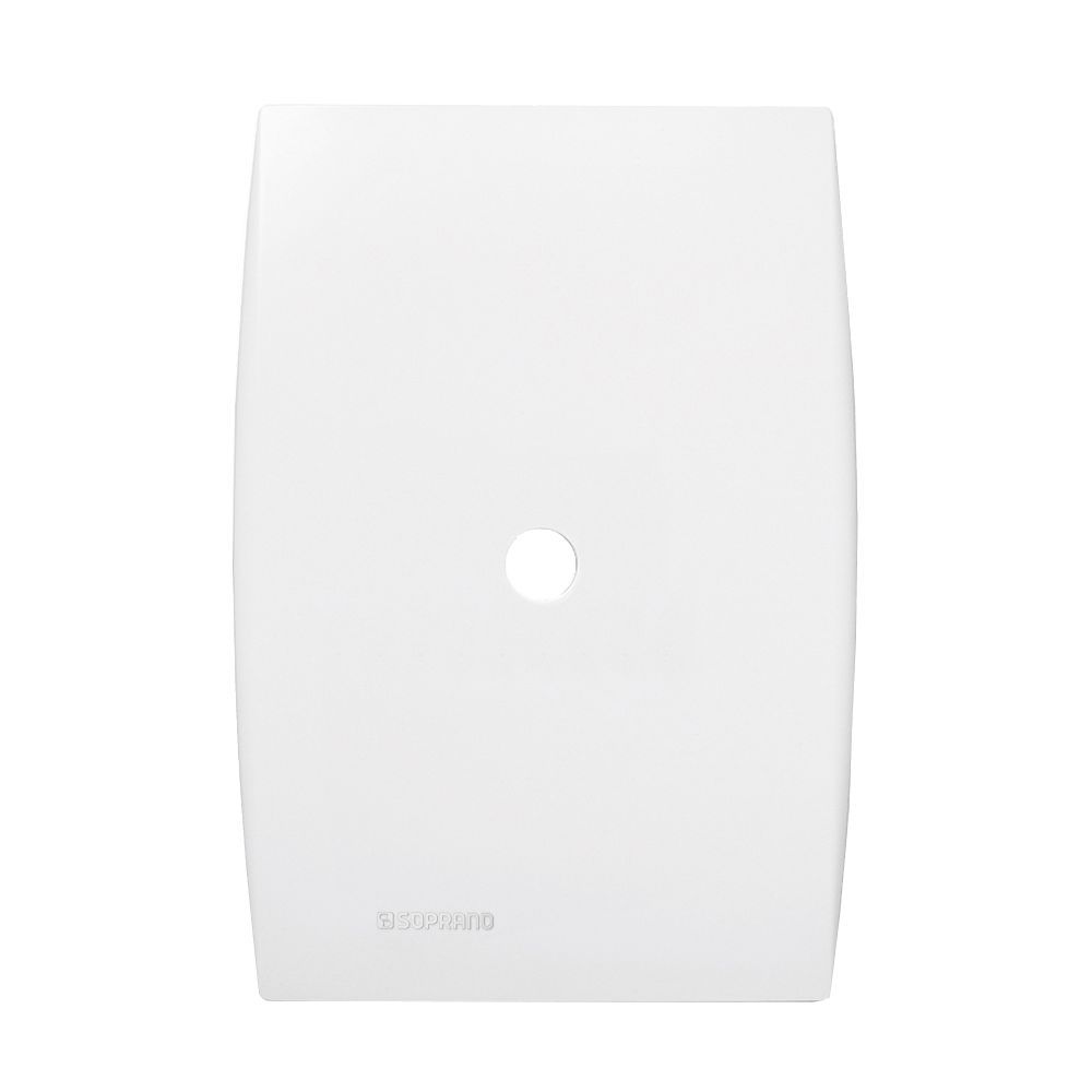 Placa 5TG9 9021 Cega com Furo Branco Soprano em Termoplástico de Alta Performance Bivolt