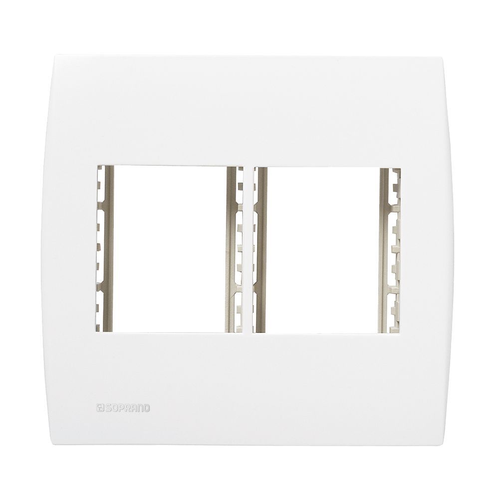 Placa 4x4 para 4 Módulos com Suporte Branco Ilus 5TG9 9031 Bivolt Soprano