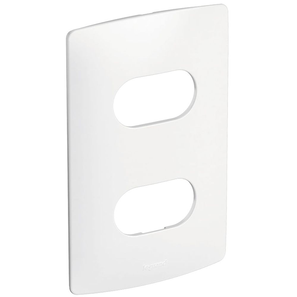 Placa 2 Postos Separados Nereya 2x4 com Design Inovador Branco Pial Bivolt