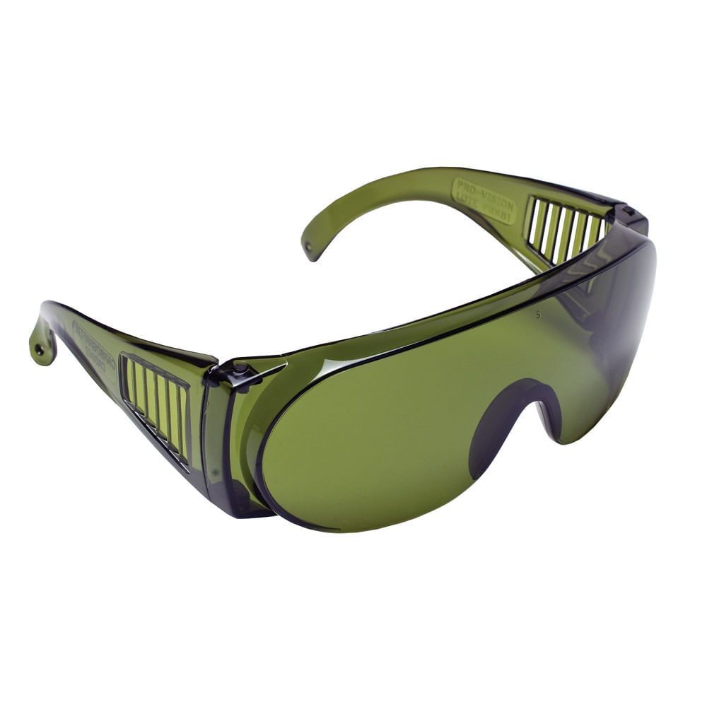 Óculos de Segurança Pró-vision Proteção Lateral Ventilada Verde Carbografite 012227612