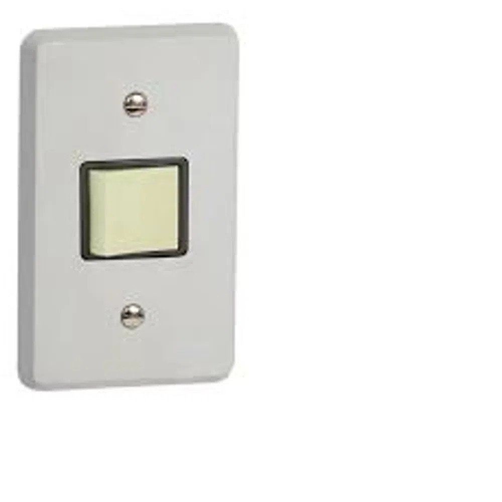 Interruptor Bipolar Simples 2105 com Acionamento Silencioso Cinza Pial 10A 250V Bivolt