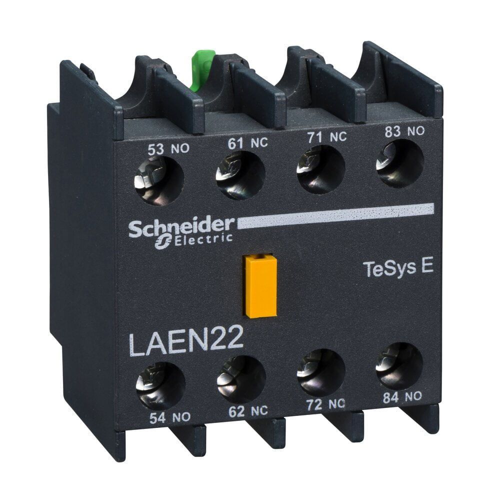 Bloco de Contato Auxiliar Schneider Electric LAEN22 para Contator LC1E 2NA+2NF 10A 690V Bivolt