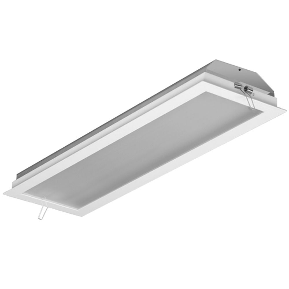 Luminária Fluorescente LS 2 X 20W com Design Slim para Embutir Branco Incolustre 2 X 20W
