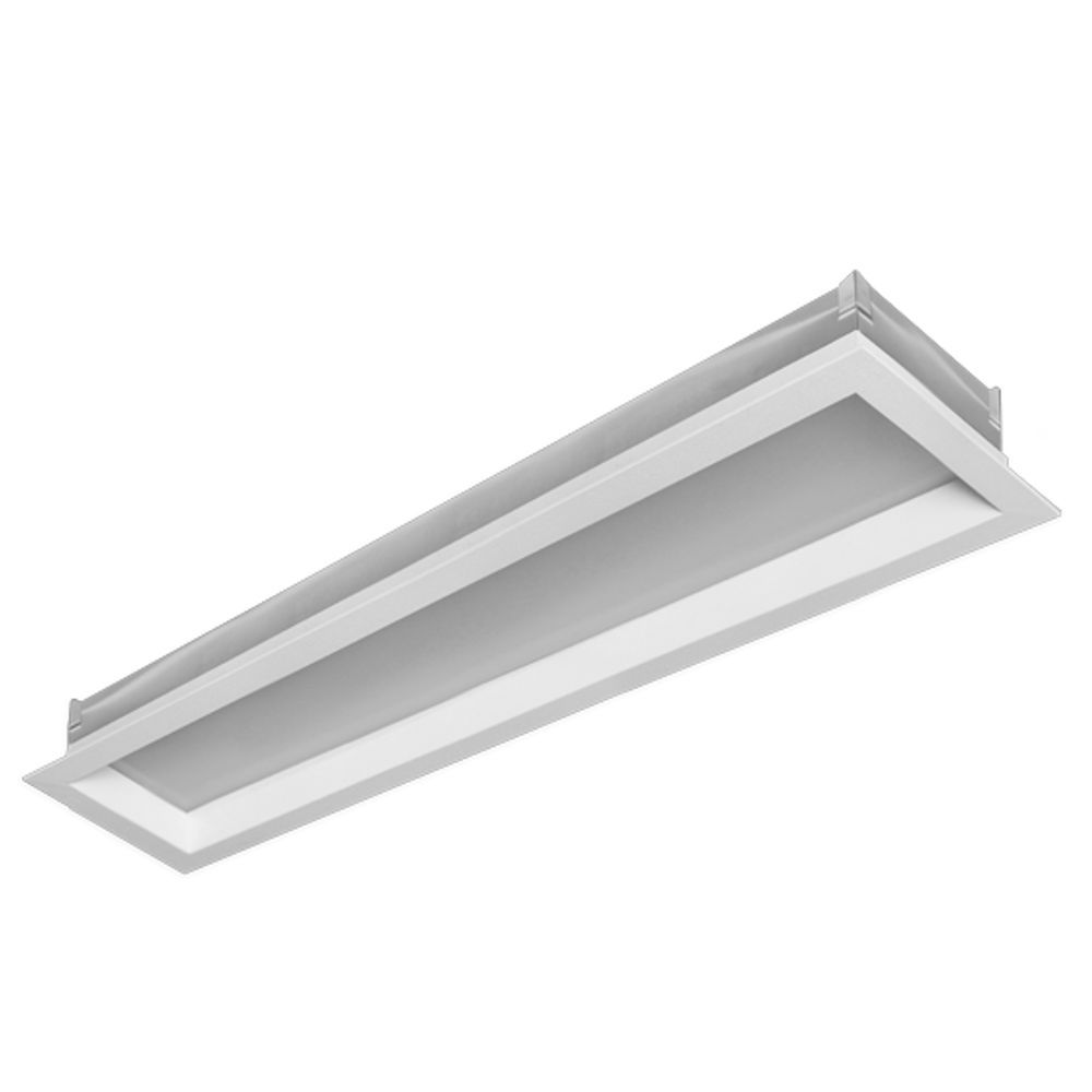 Luminária Fluorescente Newslim Embutir 1x40W Bivolt Acrílico Recuado Branco Incolustre