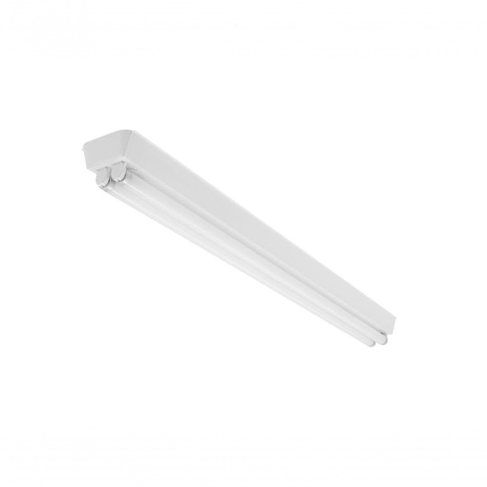 Luminária de Sobrepor Modelo 10005 com 2 Lâmpadas T8 Bivolt Branca Lumepetro 2x1200MM