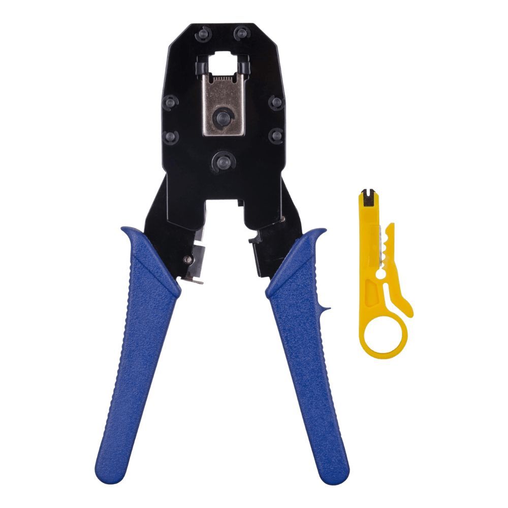 Alicate de Crimpar ALC01 FK 223E para Conector RJ11 RJ12 RJ45 com Formato Portátil e Ergonômico Bivolt Fortrek