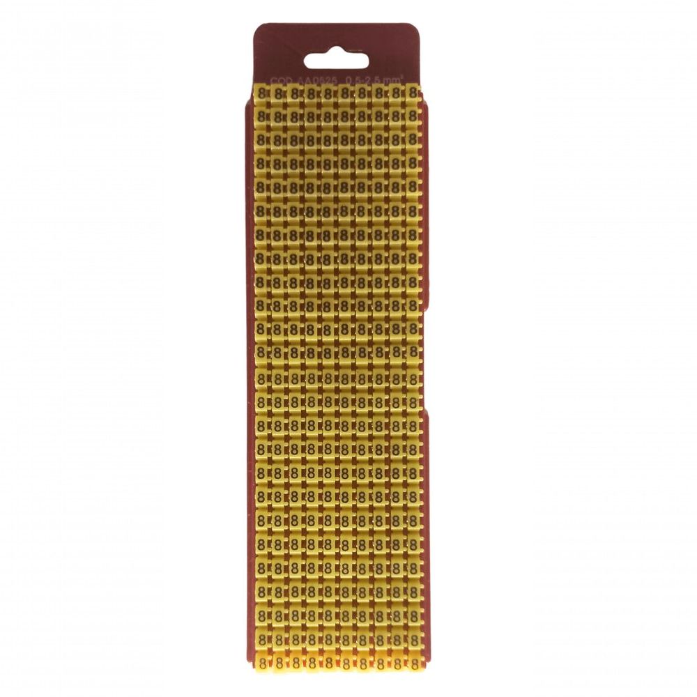 Anilha no. 8 AP 0,5-2,5 para Identificacao de Cabos Bivolt com 250pcs GW
