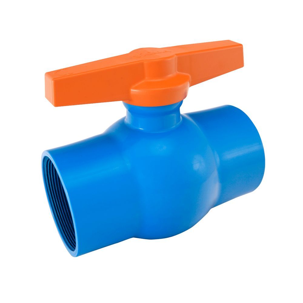 Registro Esfera Soldável 2010109 para Irrigação com Bloqueio de Vazão Azul Viqua 100MM