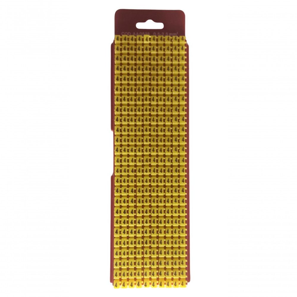 Anilha no. 4 AP 0,5-2,5 para Identificacao de Cabos com Alimentacao Bivolt 250PCS GW