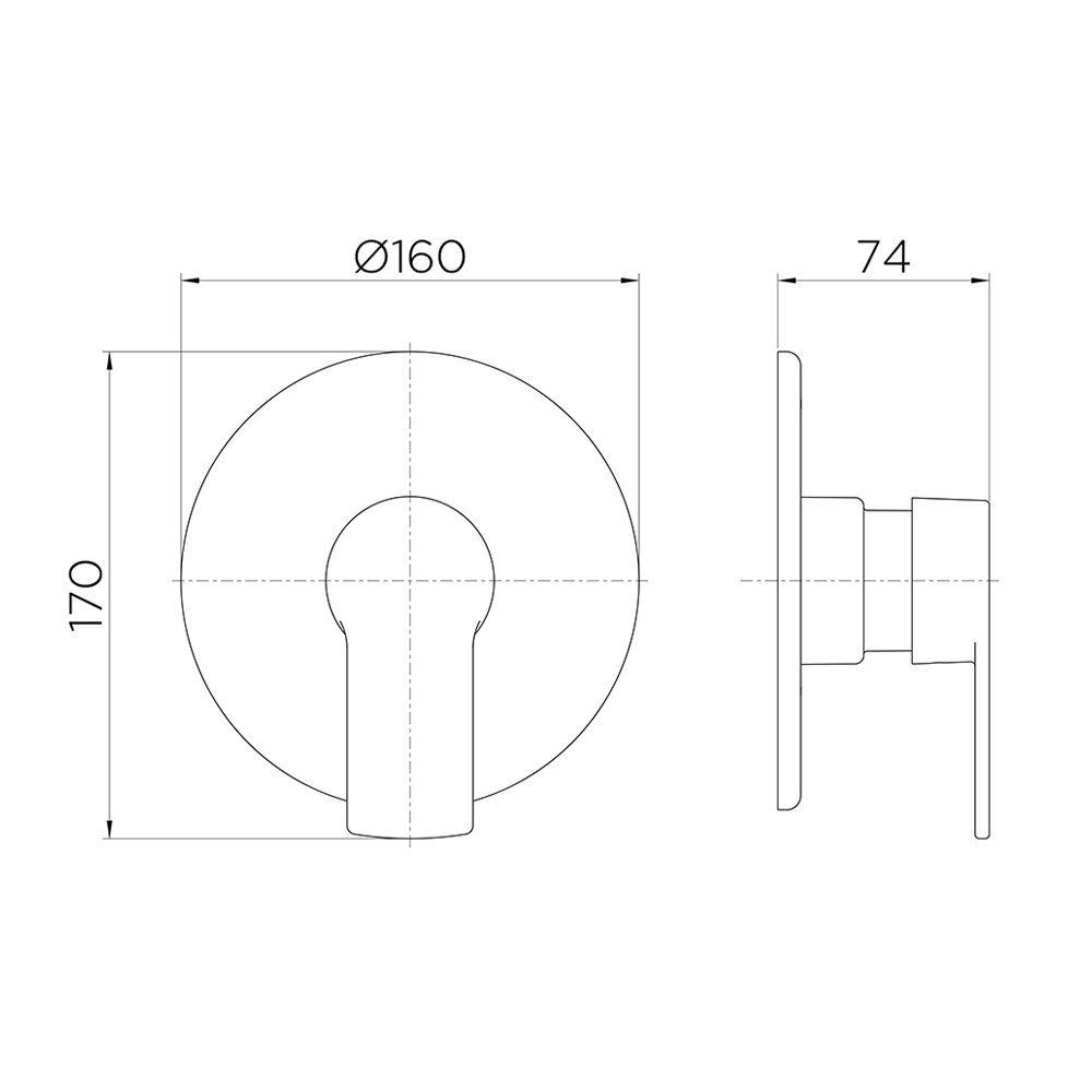 Acabamento Monocomando Docol Argon para Chuveiro e Ducha Higiênica com Compatibilidade para Base 20 Estrias Grafite