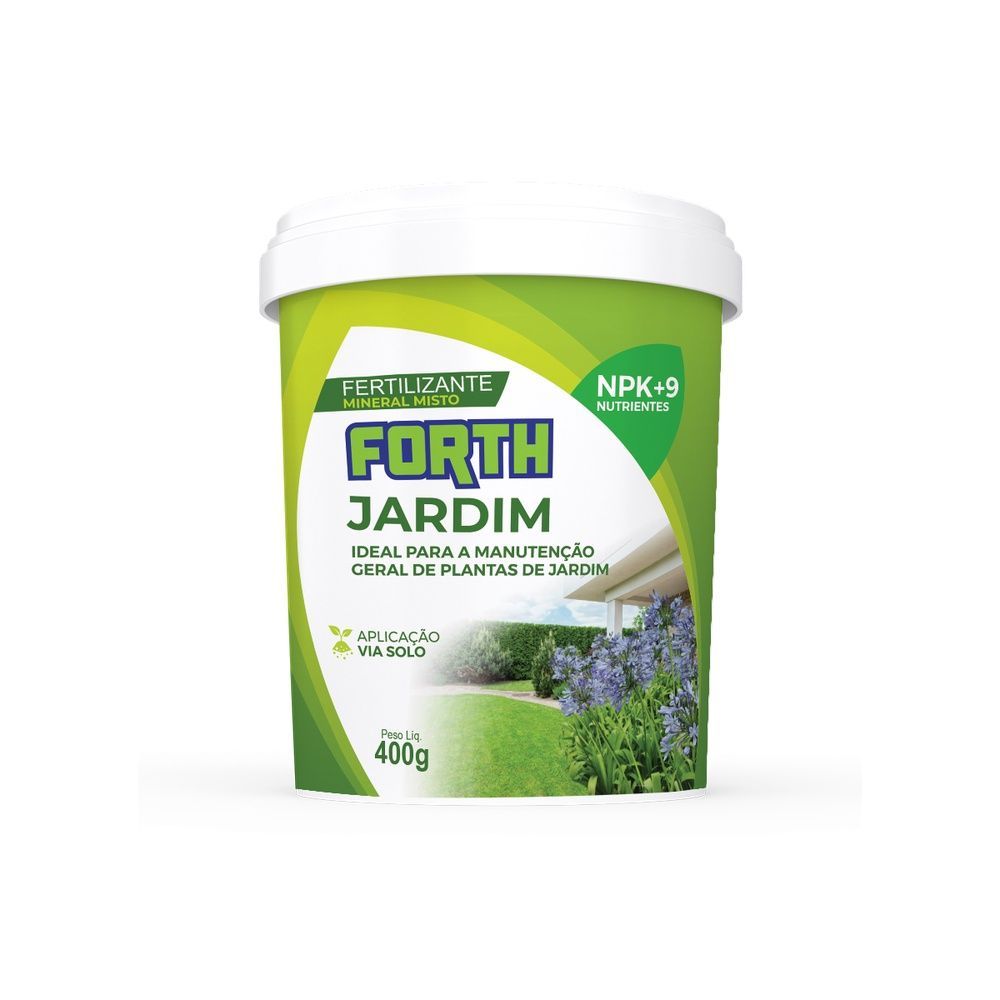 Adubo Fertilizante Forth Jardim para Gramados Folhagens e Vasos Solúvel 400G