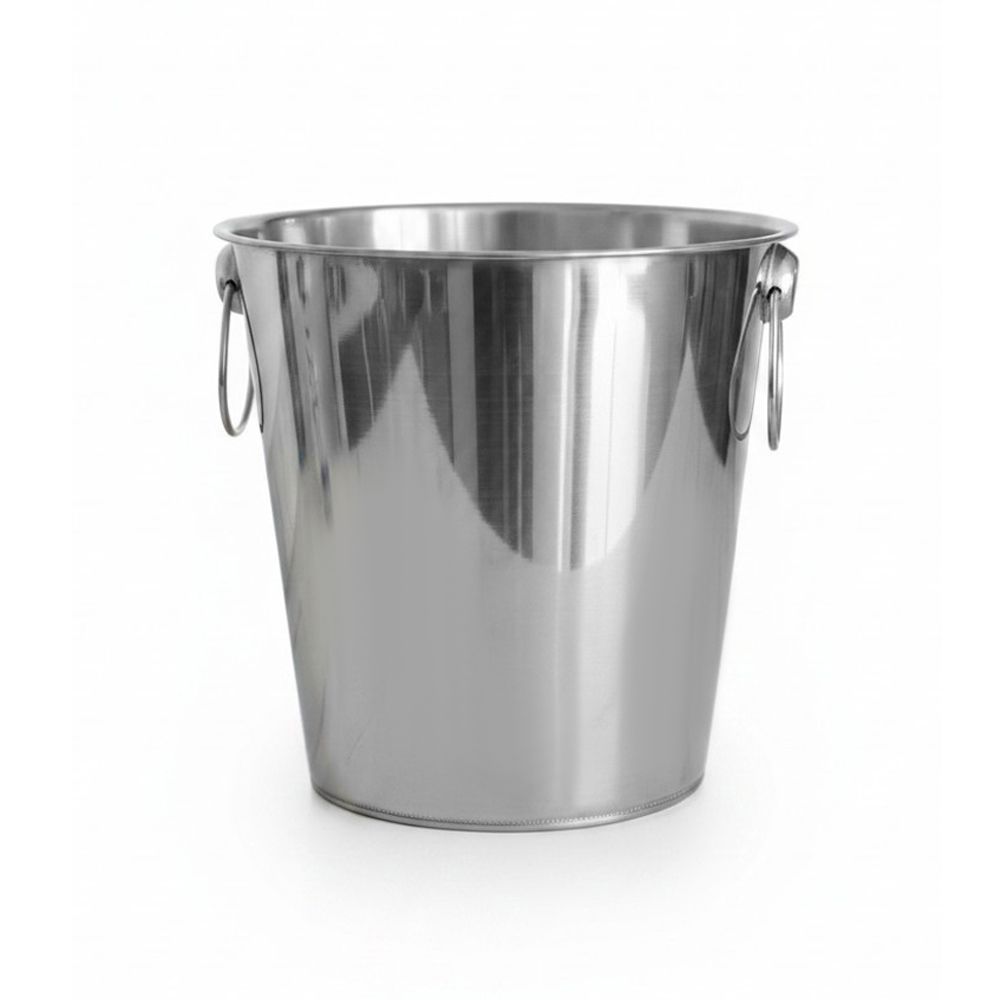 Balde de Gelo Liso Mantém Bebidas Geladas Aço Inox Design Elegante para Festas e Bares Prata 6L Imperial Home