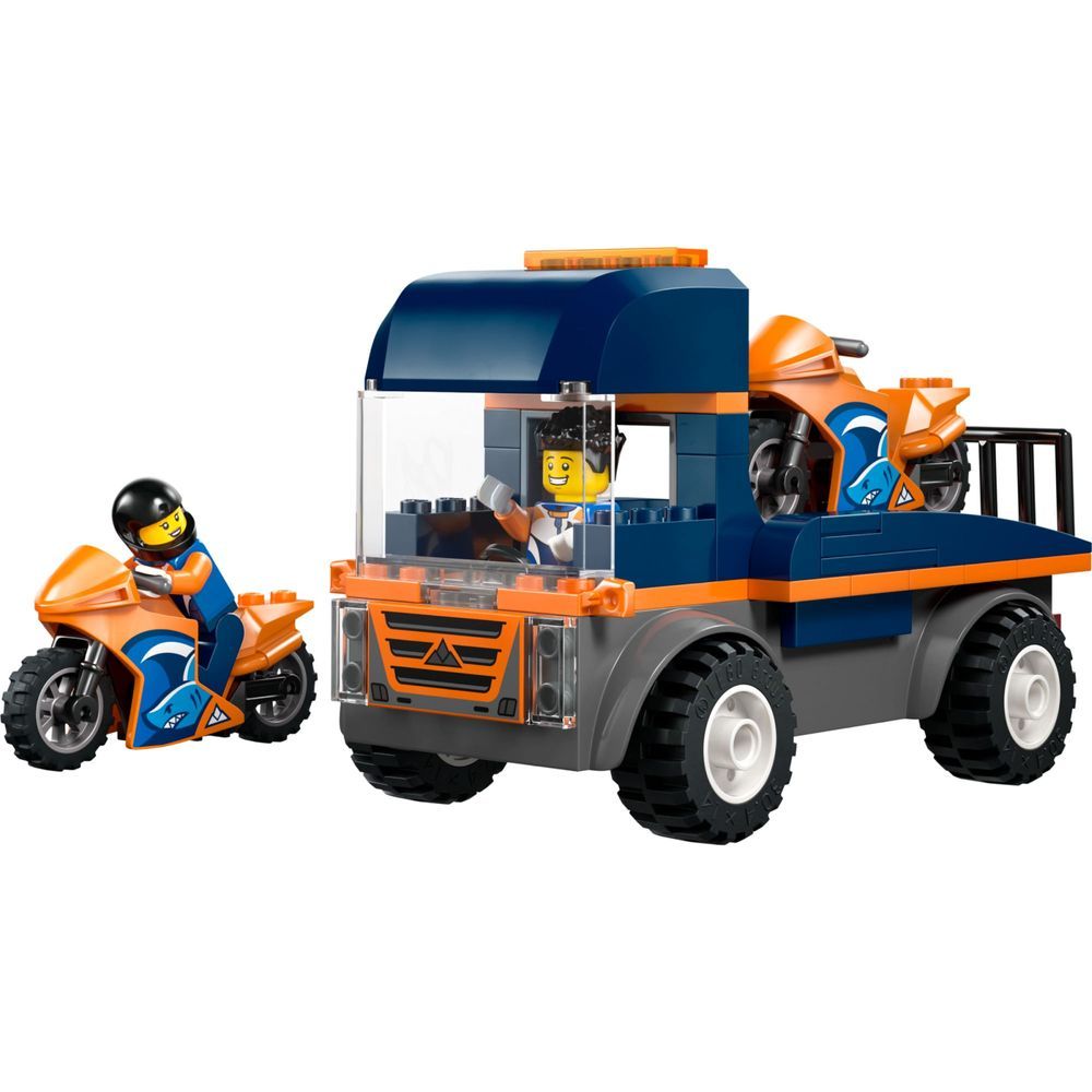 Brinquedo Lego 60491 Transportador de Motocicletas com Rampas Móveis Azul Lego 88PEÇAS