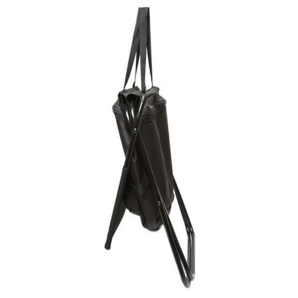 Cadeira Dobrável para Camping e Pesca com Encosto e Bolsa de Transporte Preto Yeet 80KG