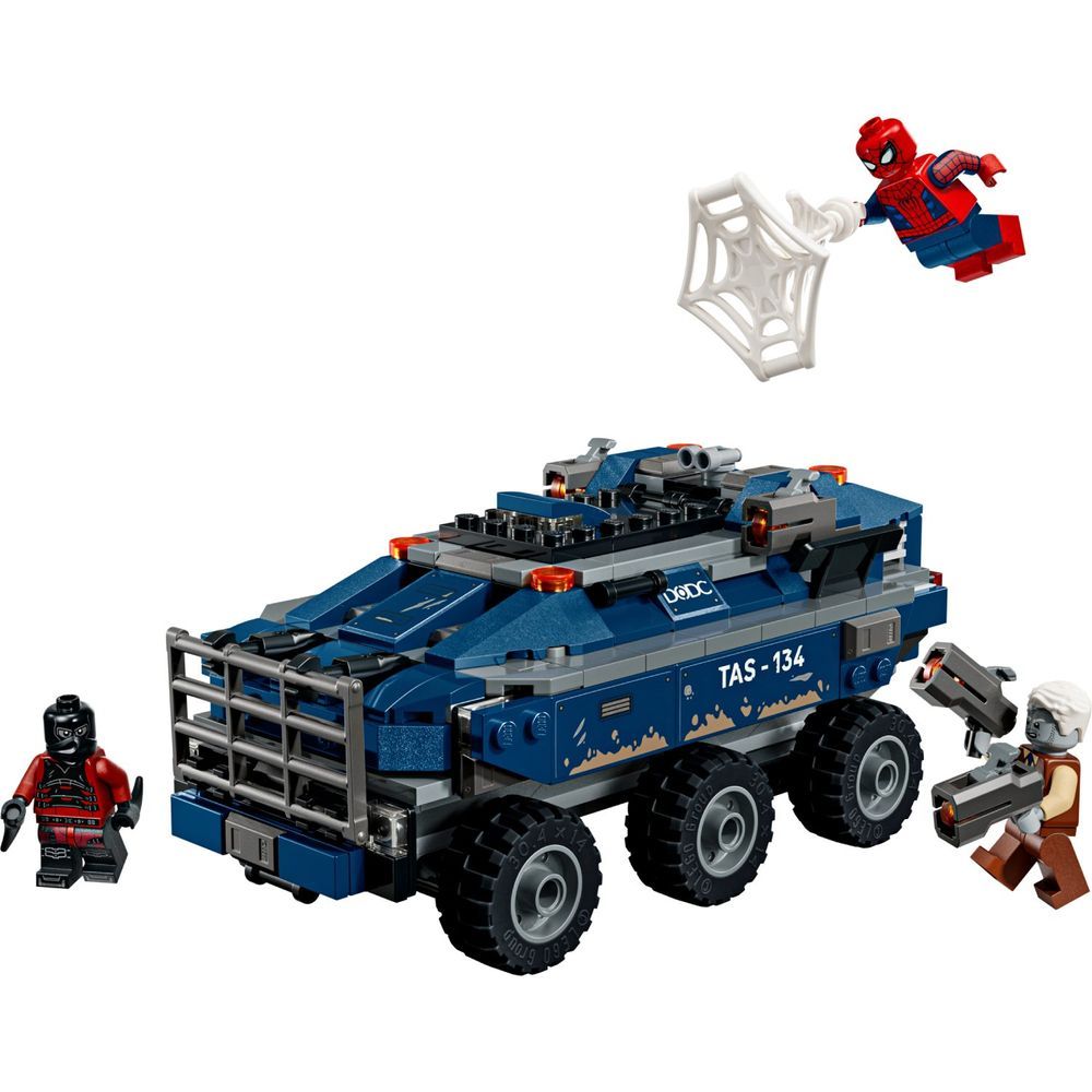 Brinquedo de Construção de Veículos 76349 Perseguição do Homem-Aranha com Disparadores de Projéteis Azul Lego