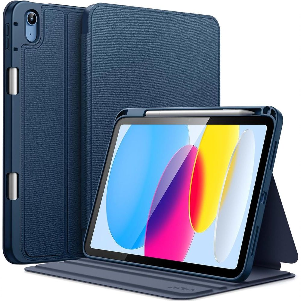 Capa para Tablet Compatível com Ipadd A16 11a e 10a Geração com Porta-Pencil e Suporte Preto A3354 A3355 A3356 A2696