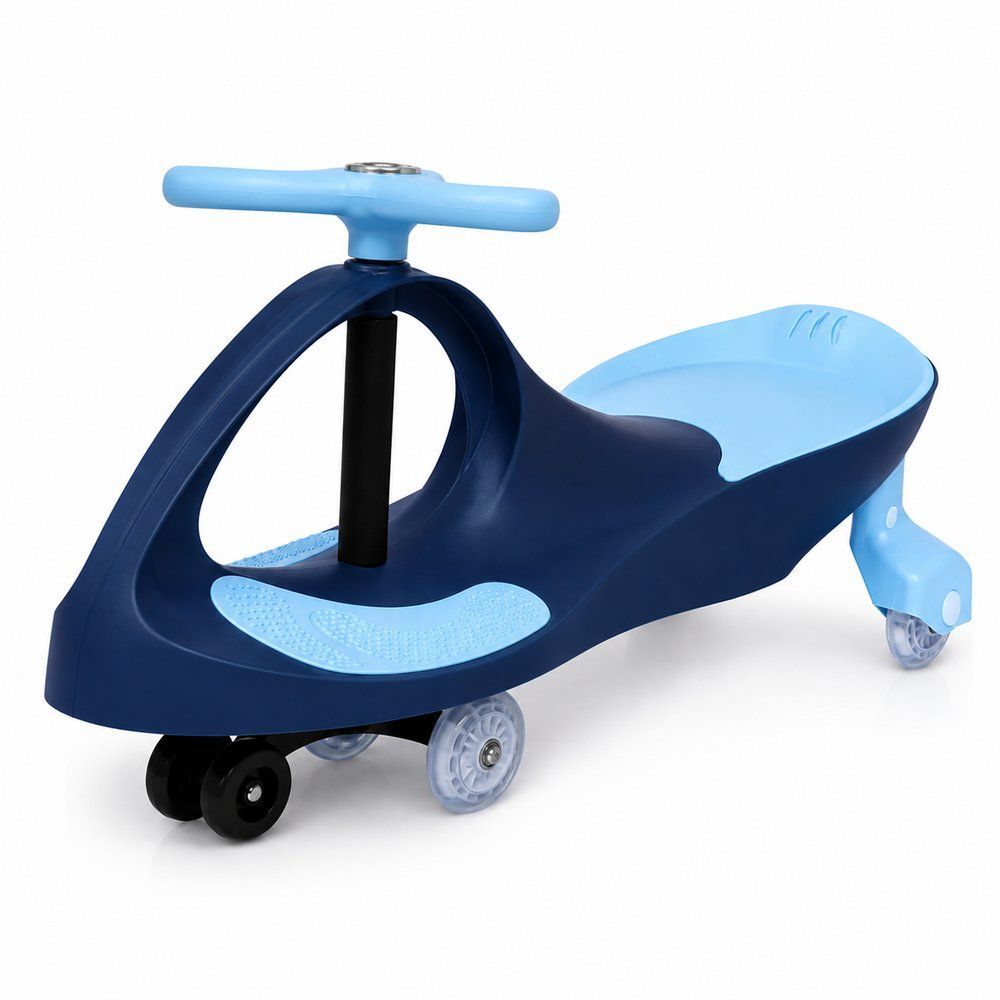 Carrinho Infantil Super Car com Volante 360 graus  e Rodas com LED Azul Unitoys
