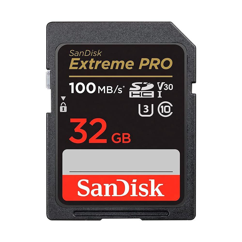 Cartão de Memória SD Extreme Pro V30 U3 4K SDSDXXO-032G-GN4IN 32GB Sandisk para Alta Performance