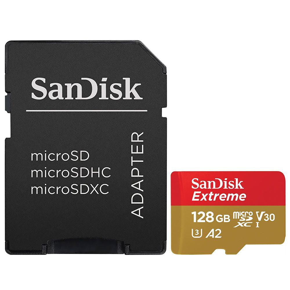 Cartão de Memória Micro SD SDSQXAA-128G-GN6MA U3 V30 4K 128GB Alto Desempenho Uso Profissional Sandisk