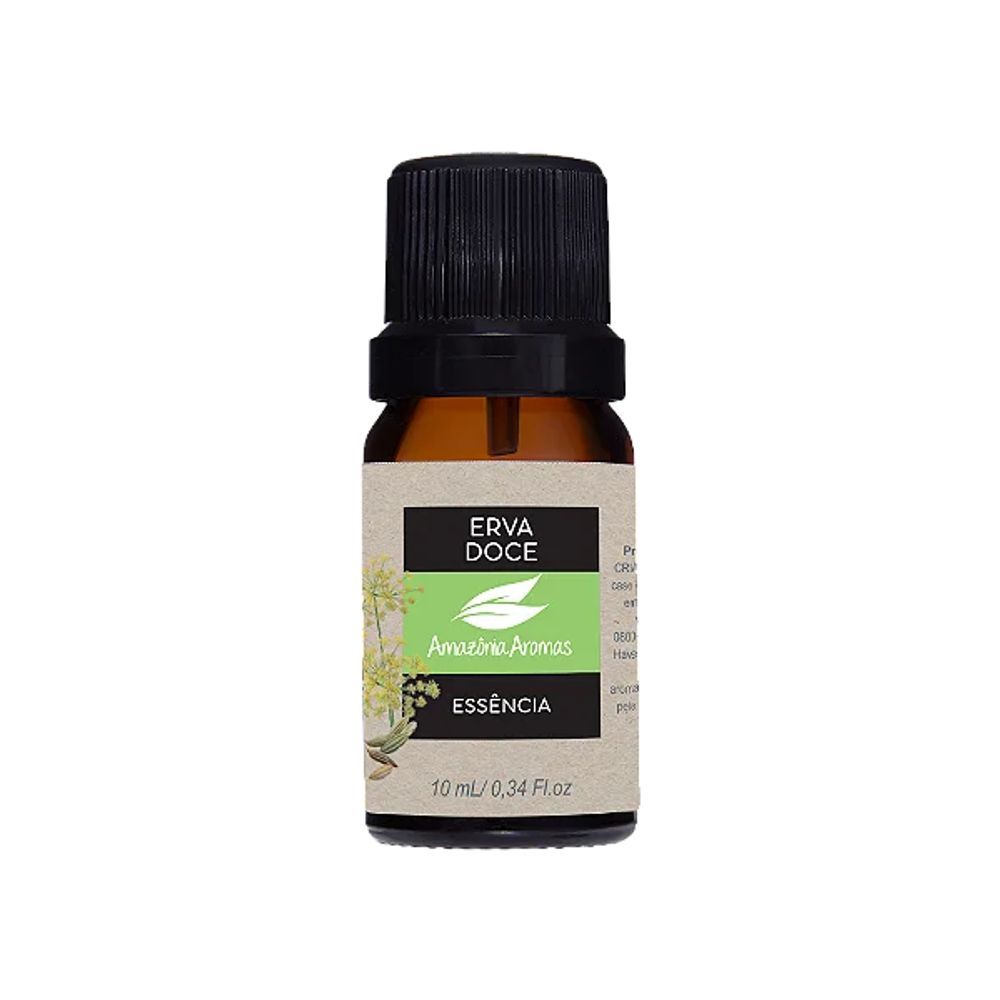Essência Oleosa Erva Doce Fragrância Intensa e Duradoura Alta Concentração Amarelo Amazônia Aromas 10ML