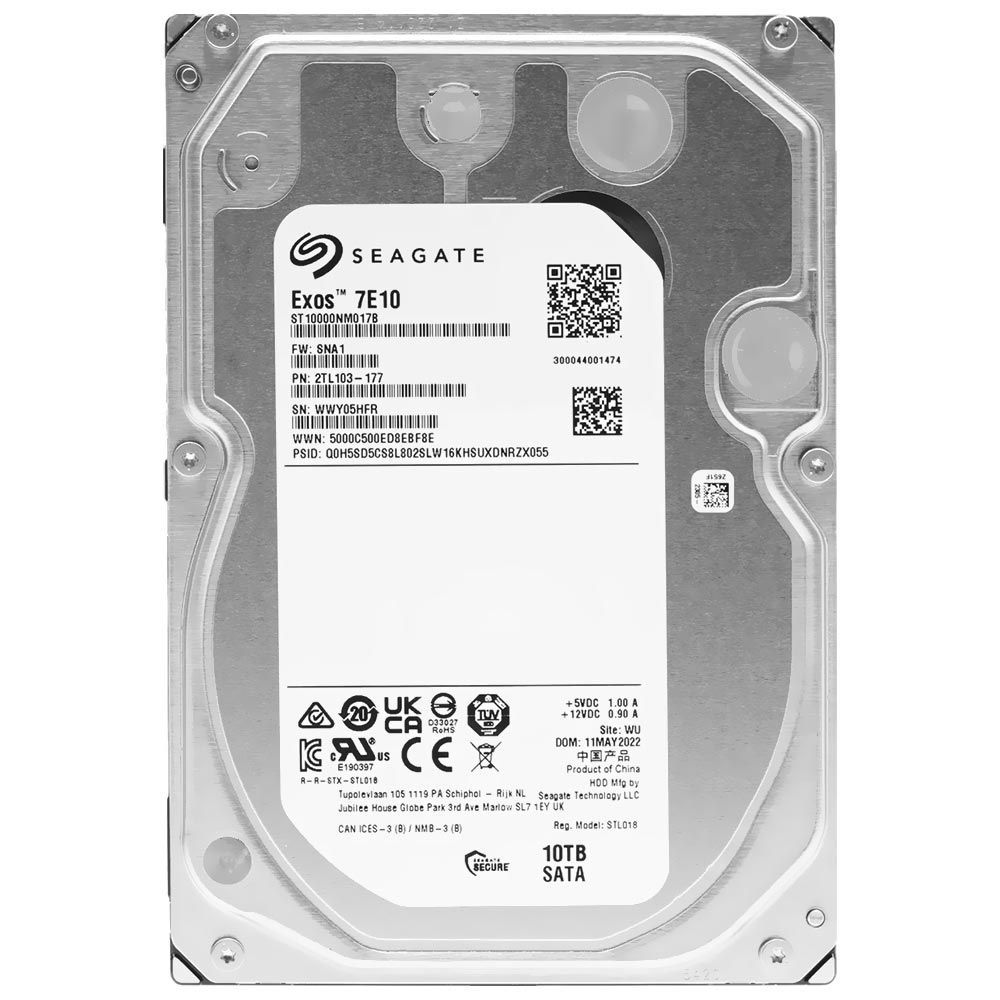 HD Exos 7E10 10TB 3.5 SATA 3 7200 RPM para Uso Profissional e Pessoal Seagate ST10000NM017B