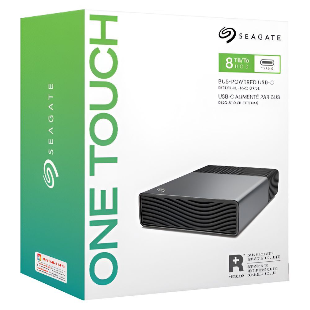 HD Externo One Touch com Backup Automatico 3.5 Preto Seagate STNB8000400 8TB USB 3.0
