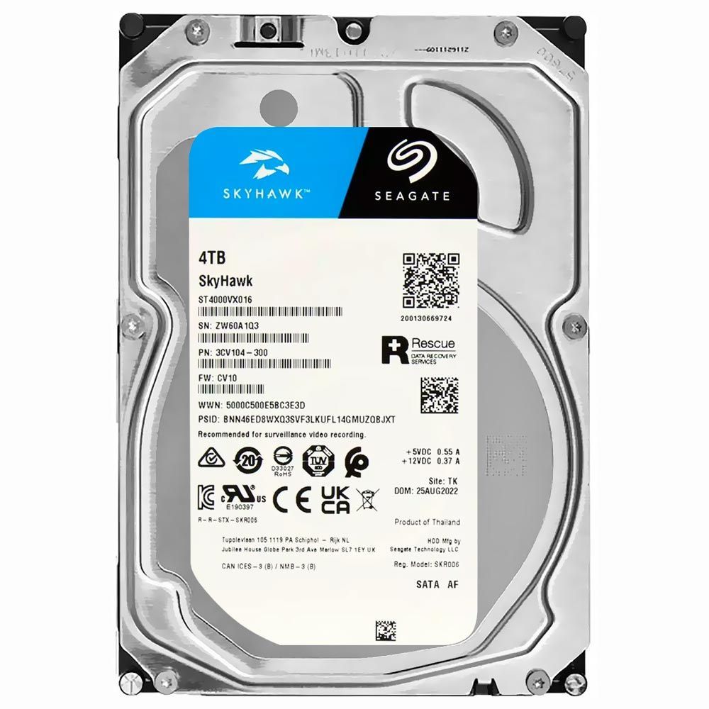 HD Skyhawk ST4000VX016 4TB 3.5 SATA 3 5400 RPM Desempenho Confiavel Uso Profissional e Pessoal Seagate